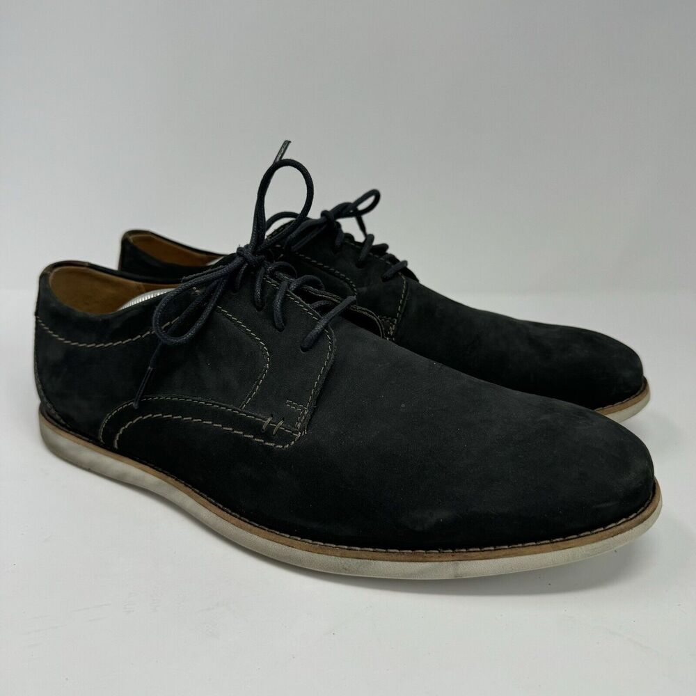 Collection by Clarks Mens Oxford Shoes Navy Nubuck Lace Up Size 12